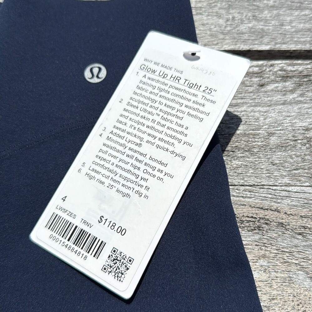 Lululemon Glow Up High-Rise Tight 25" True Navy blue size 4 NWT - Picture 3 of 8
